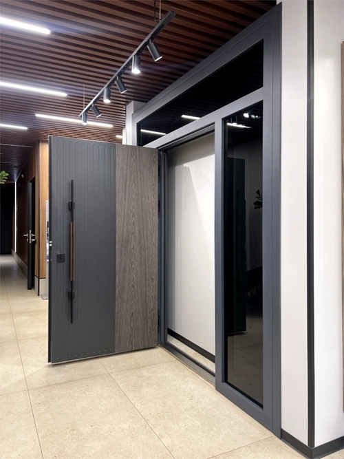 Остекленная дверь со скрытыми петлями Остекленная дверь со скрытыми петлями